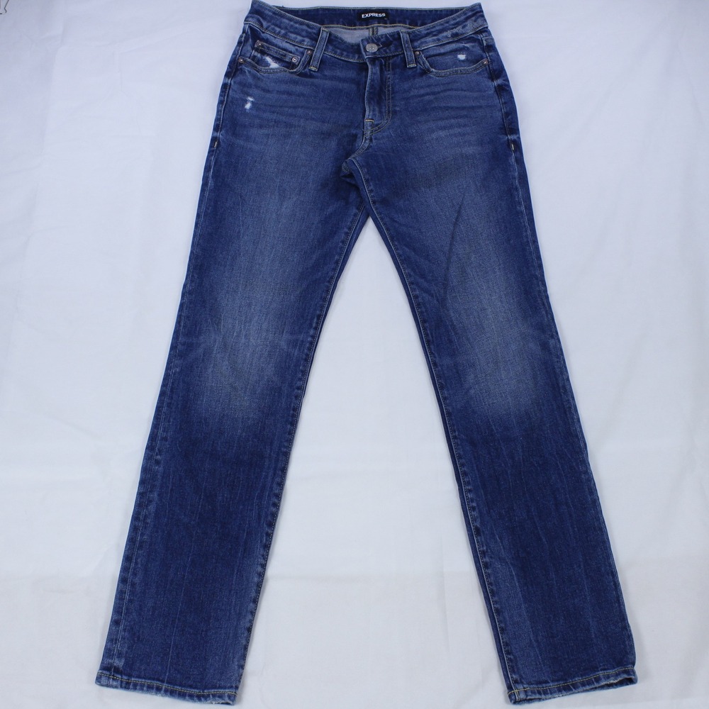 Express Blue Denim Men's Slim Fit Jeans – Size 28x32